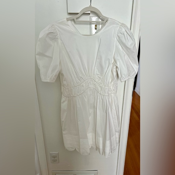 English Factory Dresses & Skirts - NWT white English factory scallop detail mini dress size large